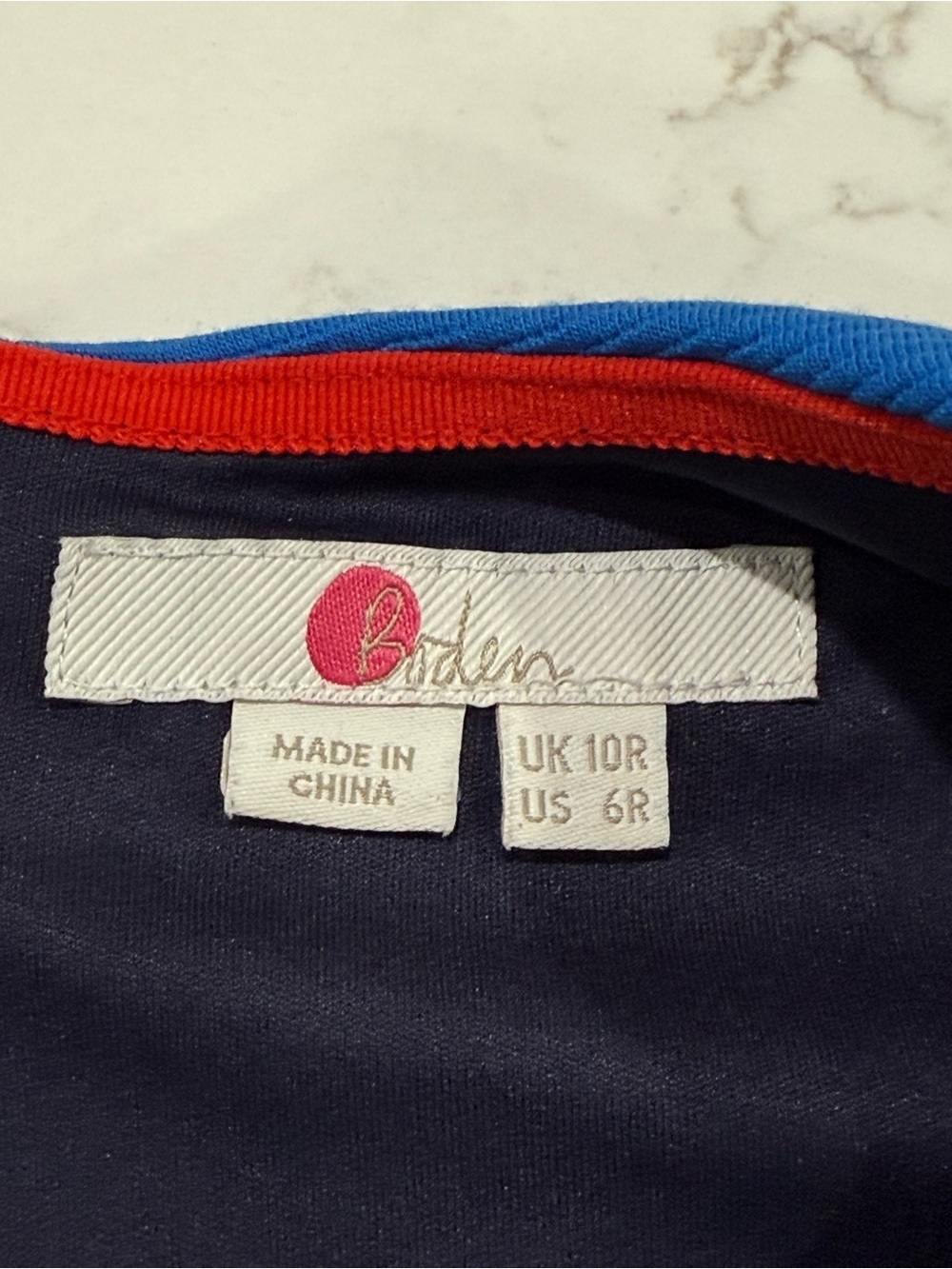 Boden Mia Ottoman Ribbed Blue Shift Dress Size 6R 3/4 Sleeve Pockets EUC - Picture 9 of 11